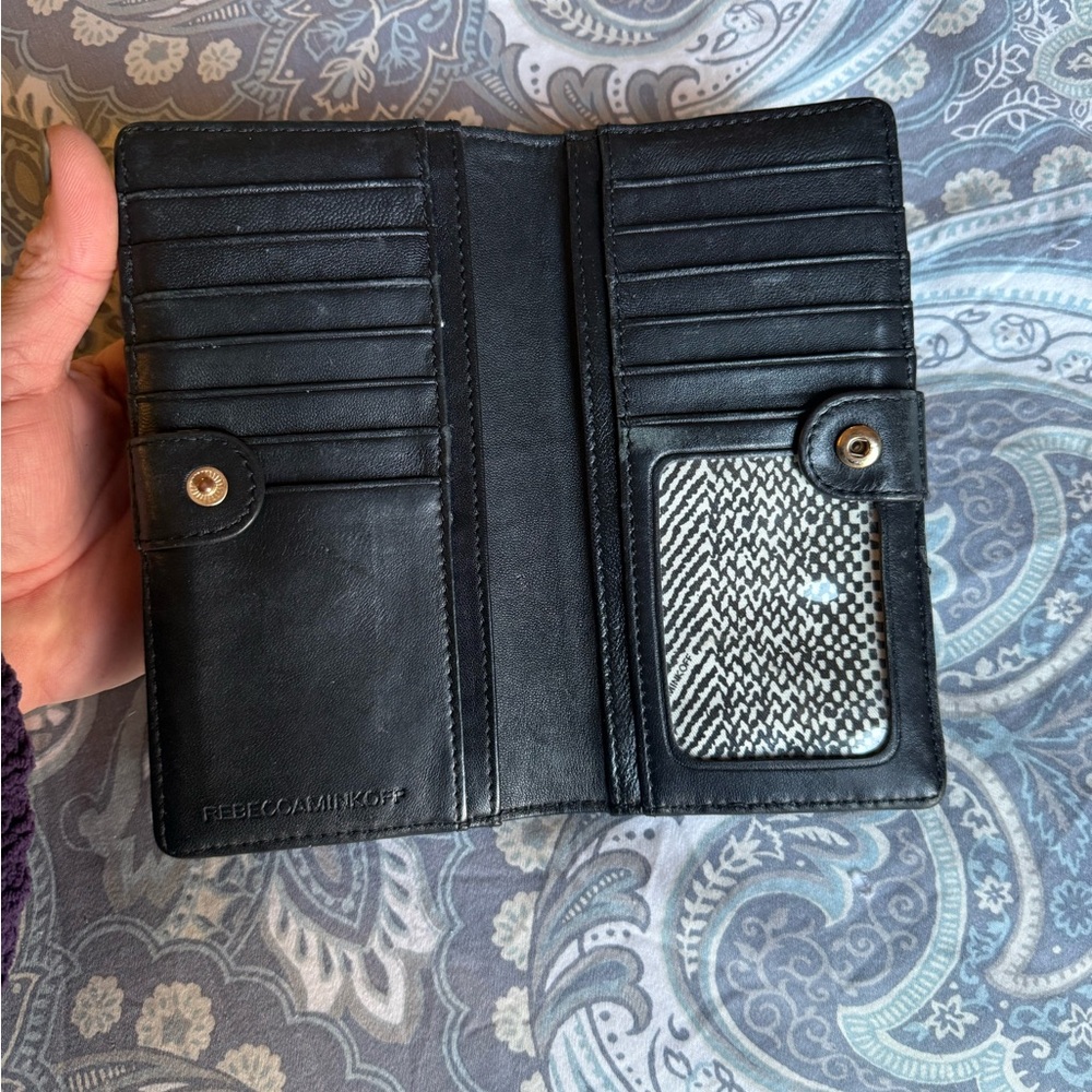 Rebecca Minkoff Purple Leather Studded Wallet - Picture 5 of 8
